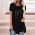 thumbnail image 2 of Pompotops Chemises Mode Décontractée pour Femmes Manches Courtes Tee-Shirt Ample Tunique Blouse, 2 of 4