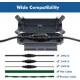 thumbnail image 4 of Restmo 4 Pack Mini IP44 Waterproof Outdoor Connection Box with Lockable Latches and Mounting Holes, Cover for Outdoor Plugs, Lights, Cables, Wires, Size Small, Gray, 4 of 8