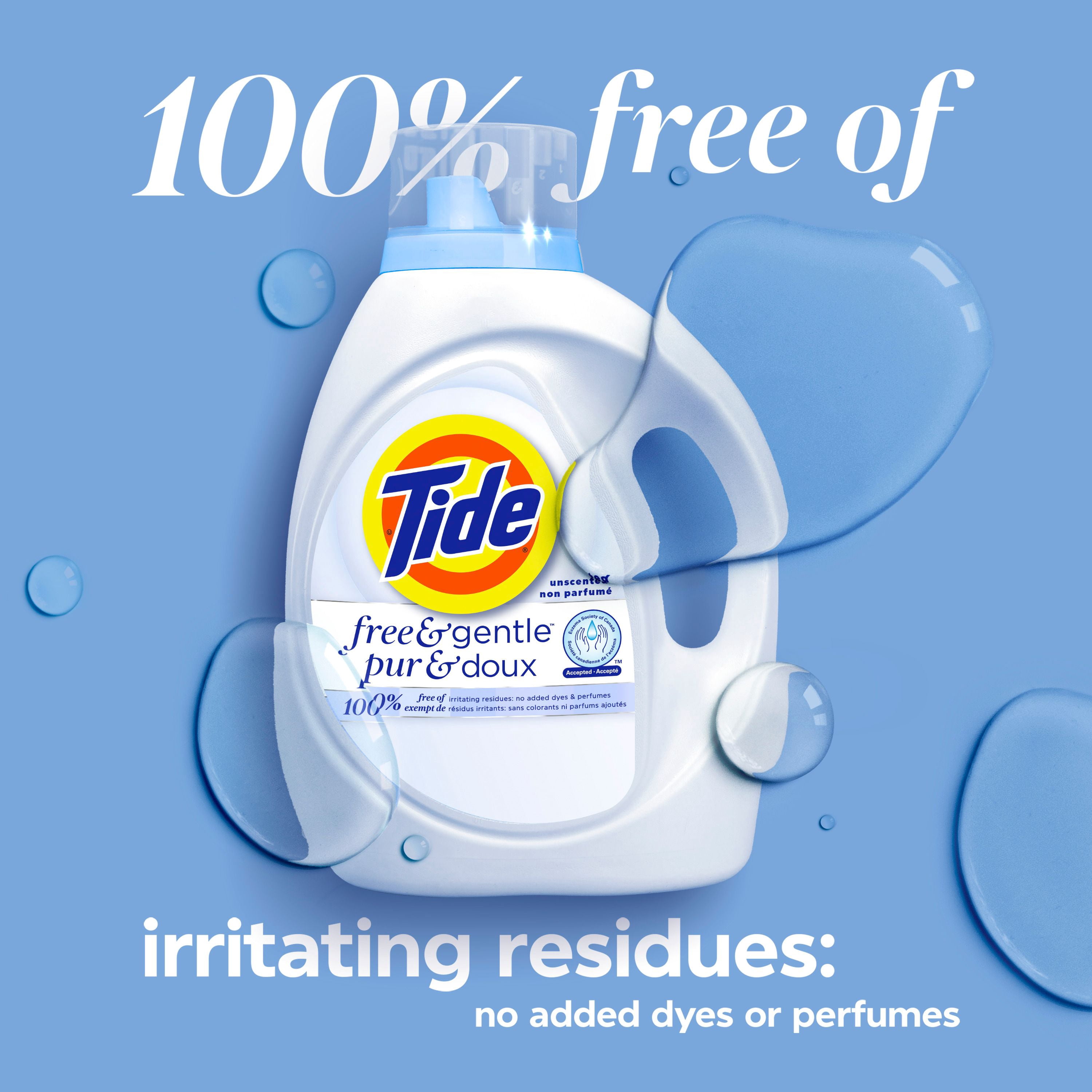 Tide Pur & Doux Détergent à Lessive Liquide, Tide Détergent à Lessive, Détergent à Lessive Propre, 1 Litre, 25 Brassées
