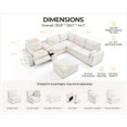 thumbnail image 2 of BEDEEP Canapé Inclinable Électrique 133,9 Pieds' avec Console d'Appui-tête, Canapé Sectionnel en Chenille Moduar Cloud avec Ottoman de Rangement, Canapé Convertible 6 Places pour Salon RV, Blanc, 2 of 10