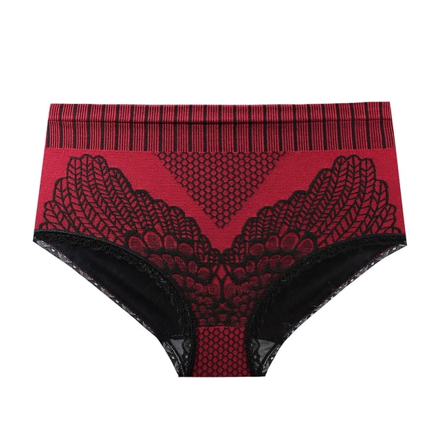 XZNGL Women Color Lace Edge High Waisted Shorts Shapewear Tummy Control Panties