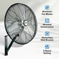 thumbnail image 3 of Hurricane 20" Pro Commercial Grade Classic Oscillating Wall Fan, Black, 2 Pack, 3 of 11