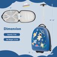 thumbnail image 3 of Gymax Valise Cabine pour Enfants 16 Pieds' avec Roues avec Poignée en Aluminium à 2 Niveaux, Bleu, 3 of 10