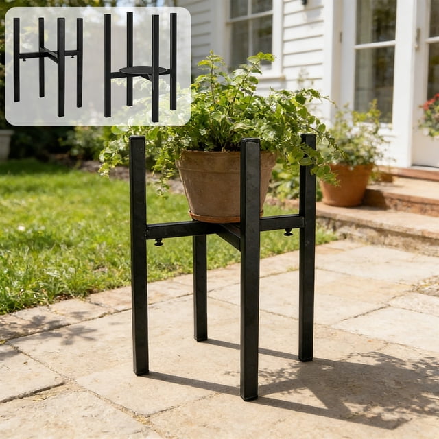 Bowayaoa Support Réglable en Fer pour Pots de Fleurs, Support Télescopique pour Plantes pour Présentation Intérieure, Support en Métal Robuste pour Salon et Balcon