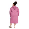 thumbnail image 3 of George Women's Plus Hooded Fleece Midi Dress, 3 of 6