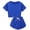 Blue, variant on HNMKIU Pant Sets Girls 2 Piece Outfits Summer Children Kid Boys Girls Soft Short Sleeve Shirt Top Blouse And Shorts Casual Two Piece Outfit Set