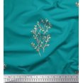 thumbnail image 1 of Soimoi Green polyester Crepe Fabric Artistic Leaves Print Fabric by Yard 52 Inch Wide, 1 of 3