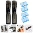 thumbnail image 1 of Djiypn Lot de 2 Agrafeuses de Bureau Réutilisables avec Distributeur à Pinces, Agrafeuse de Bureau Portable, Attache pour Reliure de Documents, Comprend 200 Pcs de Pinces de Recharge pour la Maison et le Bureau, 1 of 9