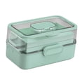 thumbnail image 3 of Esquirla Medicine Box Multi Layer Dustproof Art Crafts Case for Office Study Bathroom green, 3 of 8