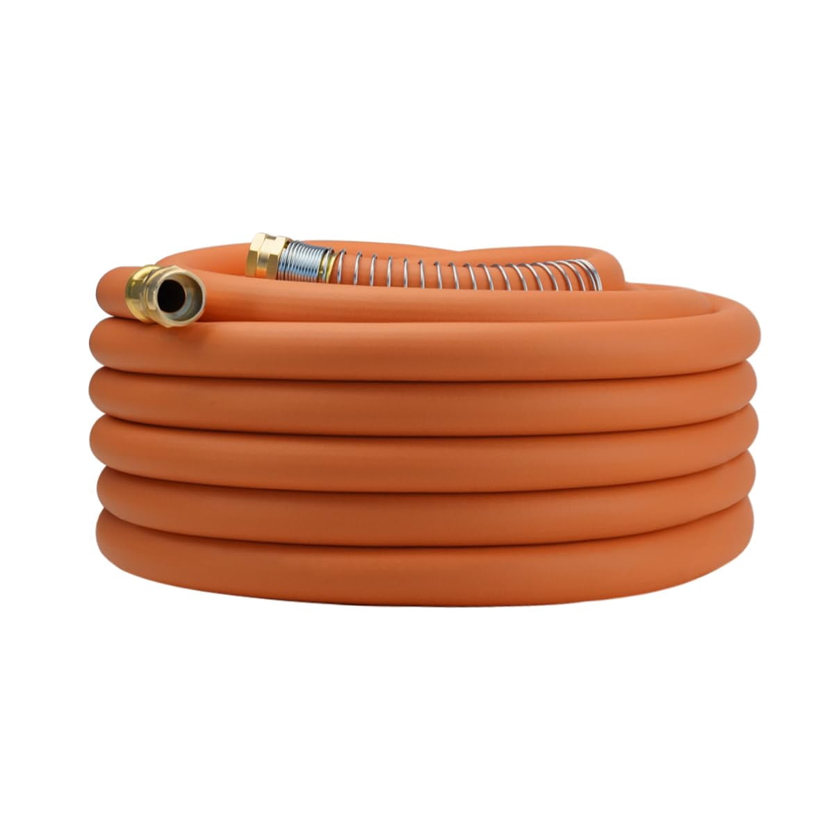 Wiseflow Garden Hose 75FT x 3/4"" Heavy Duty Rubber Hose Water Hose with Five Layered Braiding Male Female Fittings 1000PSI Burst 300PSI Working for Yard Car Wash Pets (Orange)
