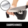 thumbnail image 4 of Knife Sharpeners for Kitchen Knives Premium Knife Sharpener Non Slip Kitchen Chef 3 Slot Design Diamond Steel Knife Sharpener, 4 of 9
