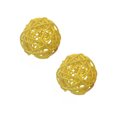 thumbnail image 1 of letairis 10Pcs/lot Artificial 3cm Straw Ball Birthday Party Wedding tion Rattan Yellow, 1 of 8