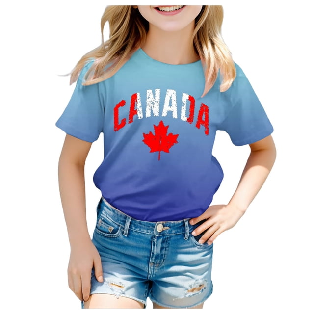 TZEWGL Tees For Newborn Summer Short Sleeve Crewneck Graphic Print Basic Clothing For Baby size 8-9T