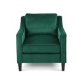 thumbnail image 1 of Milo Fauteuil Club en Velours Contemporain, Vert et Brun Foncé, 1 of 8