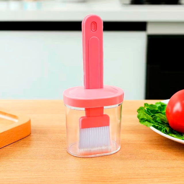 1PC Tin Foil Roll Integrated Oil Brush Oil Bottle Oil Filling Bottle With Silicone Brush Two In One Silicone Measurement Filling Bottle For Kitchen Cooking Frying Baking Grilling Pancakes