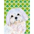 thumbnail image 1 of Caroline`s Treasures SS4413GF Maltese St. Patrick`s Day Shamrock Portrait Flag Garden Size, Small, Multicolor, 1 of 2