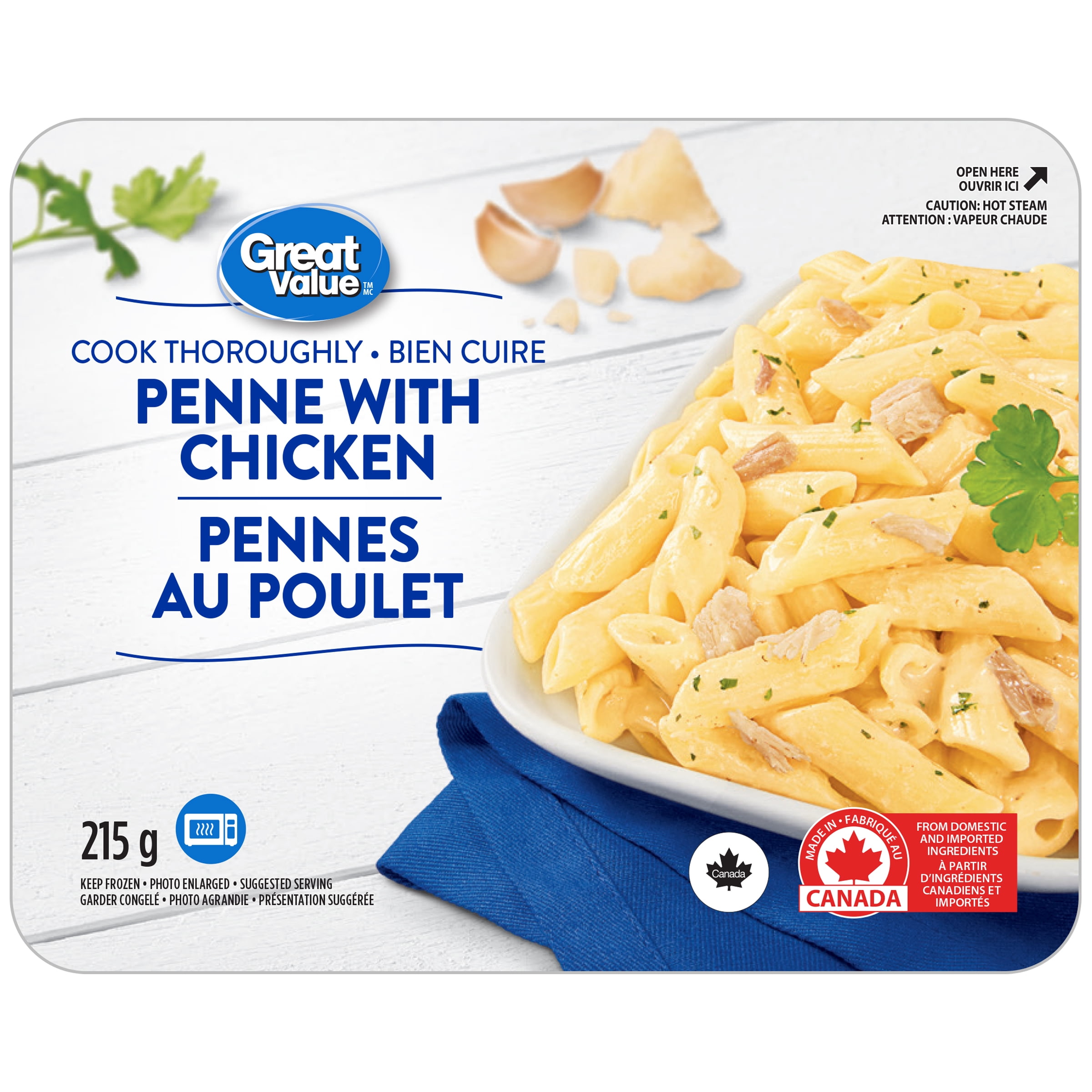 Great Value Penne with Chicken, 215 g