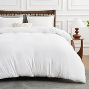 Gogreen Luxury Queen Duvet Cover, Soft & Breathable Microfiber 3 Pieces Queen Bedding Sets, Queen Comfy Duvet Cover, with Zipper Closure