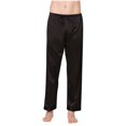thumbnail image 2 of Pantalon de Pyjama pour Homme en Satin, Couleur Unie, Coupe Ample, Bas de Nuit, 2 of 8