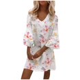 thumbnail image 1 of Robes d'Été Florales Grande Taille pour Femmes Robe Bohème Décontractée 1X-4X, 1 of 5