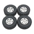 thumbnail image 3 of lionlar 4 Pieces RC Car Wheels and Tires RC Tires with Wheel Rim,Replace RC Upgrade Part Argent, 3 of 9