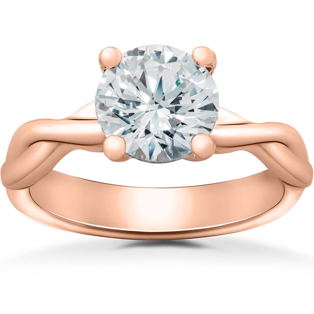 Grace Monture de Bague de Fiançailles Solitaire à Vigne Torsadée