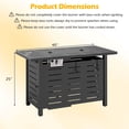 thumbnail image 3 of Costway 40-Inch Outdoor Propane Fire Pit with Lava Rocks Removable Lid & Protective Cover Black, 3 of 10