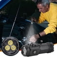 thumbnail image 1 of Boovnll Flashlight, Outdoor Strong Light Flashlight Mini Led Strong Light Three Eye Flashlight Universal Convenient Small Multi Functional Rechargeable Flashlight, Flashlights High Lumens, 1 of 9