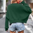 thumbnail image 4 of Timegard Women's Sweaters Cropped 2024 Fall Winter Sweater Long Sleeve Pullover Side Slit Knit Tops, 4 of 4
