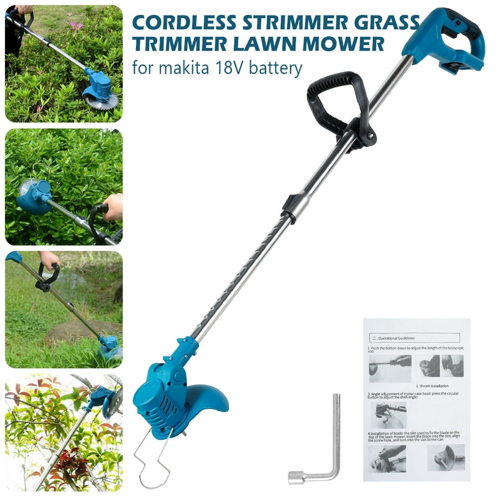 Cordless Grass Trimmer Electric Lawn Mower Adjustable Height Weed Wacker Portable Garden Trimming Machine