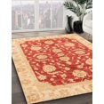 thumbnail image 2 of Ahgly Company Tapis d'Intérieur Carré Abstrait Orange Rouge Oriental, 5 Pieds Carré, 2 of 6