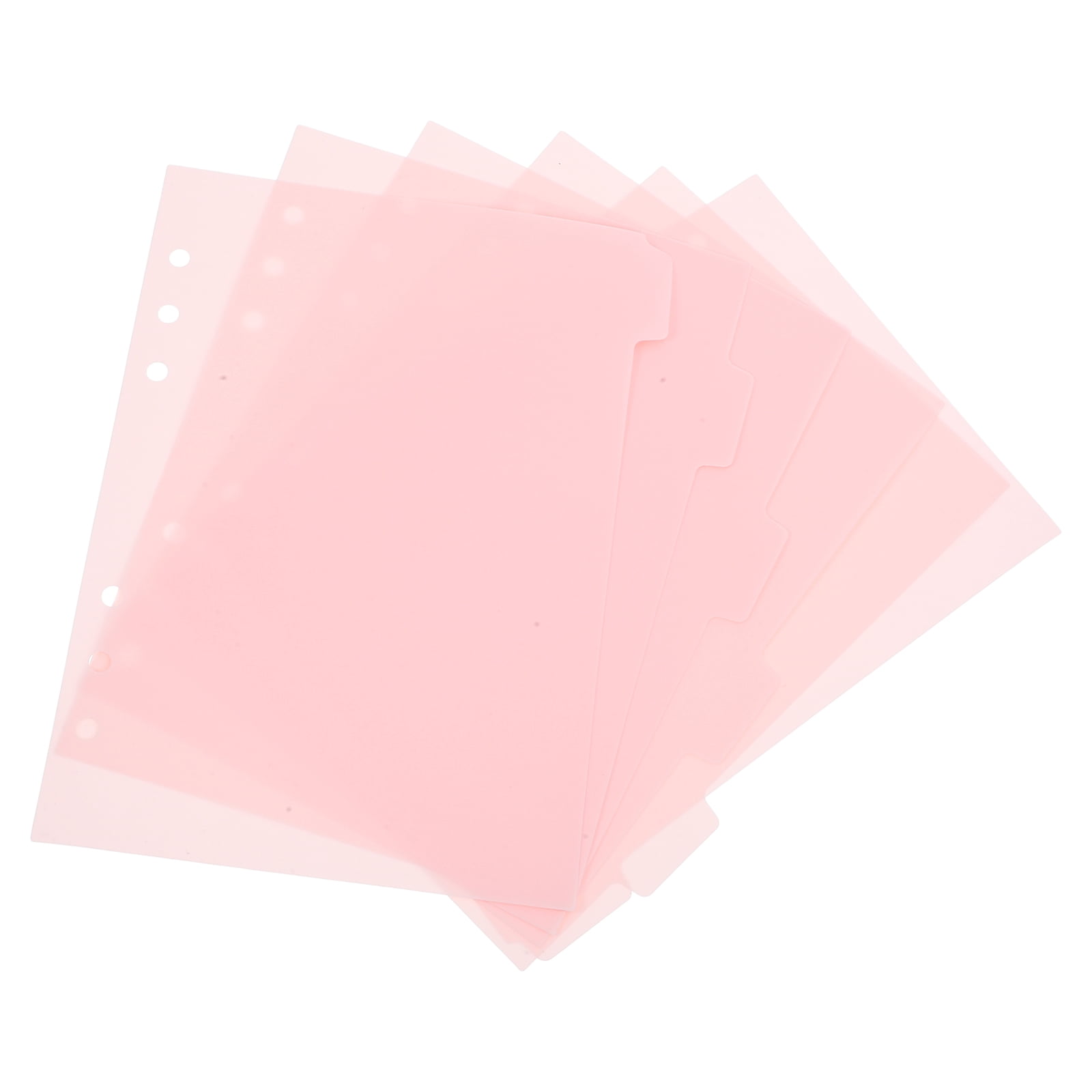 6Pcs Binder Dividers A5 Notebook Binder Dividers with Tabs Detachable Colored Page Markers