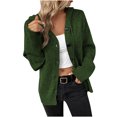 thumbnail image 2 of Cardigan Fille Femme Ample Couleur Foncée Cardigan en Tricot à Corde Veste Femme Cardigan en Liquidation, 2 of 5