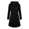 thumbnail image 5 of cfhntfmh Robes Chandails pour Femmes Confortables à Manches Longues Robe à Capuche Surdimensionnée Automne Douce Couleur Unie Robe Mini avec Poches, 5 of 5