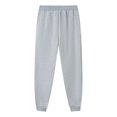 thumbnail image 4 of Ceisia Men Solid Color Loose Casual Pants Elastic Waist Drawstring Sports Gift Work Trousers, 4 of 8