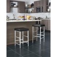 thumbnail image 2 of 26" Backless Stool in Black Fabric with Polished Chromes Legs, 2 of 5