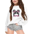thumbnail image 1 of YOUSNH Chandails pour Enfants Filles Automne et Hiver Imprimé Lettre Col Rond Manches Longues Chandail Filles Chandails à Capuchon Blanc 7-8 Ans, 1 of 6