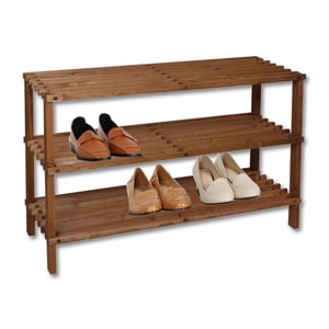 ITY International - 3 Rack de chaussures en bois, 29"x10,4"x19", brun