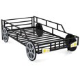 thumbnail image 1 of Costway Twin Car-Shaped Metal Bed Frame with Wheels Decorations Safety Guardrails, 1 of 10