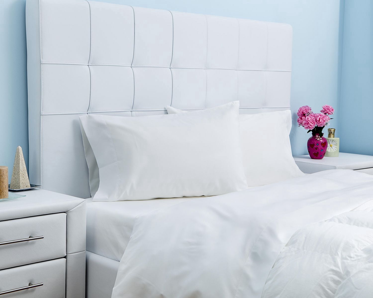 Gouchee Home Microfiber Sheet Set – Double/Full 4-Piece Bedding Set, Ultra-Soft Microfiber, Wrinkle-Resistant & Breathable White Bed Sheets