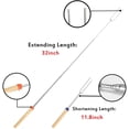thumbnail image 4 of Amerteer 8 Pack Roasting Sticks, Marshmallow Roasting Sticks 32 Inch Extendable Forks Telescoping Smores Sticks for fire pit, Campfire, Camping, Bonfire and Grill, 4 of 7