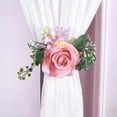 thumbnail image 4 of Binwennn Slider Door Curtains Curtains Short Length The Shower Curtain Cloth Flower Curtain Tie Backs Rose Curtain Tieback Clips Decorative Rope Holdbacks Window Buckle For Window Rose Red, 4 of 8