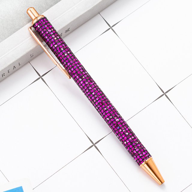 WIFKLSIIPG Gold Powder Press Ballpoint Pen Press Pen Work Teacher Student Stationery Ballpoint Pen Multi Color Press Pen 1ML