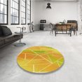 thumbnail image 4 of Ahgly Company Machine Washable Indoor Rectangle Transitional Banana Yellow Area Rugs, 5' x 8', 4 of 7