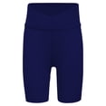 thumbnail image 3 of Doomiva Girls Athletic Swim Shorts Solid Color Shorts Sport Cheer Workout Running Navy Blue 110, 3 of 5