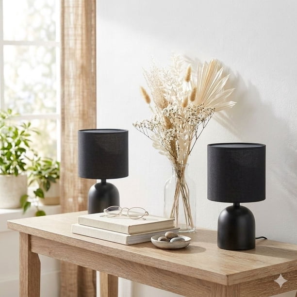 Anko 2pk Belle Touch Lamp, Black - Walmart.ca