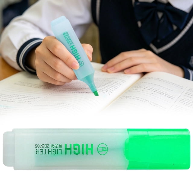 Highlighters with Firm Chisel Tip, No Bleed on Standard Paper, Highlighters for Underlining Journaling & Coloring, Green