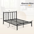 thumbnail image 3 of Costway Queen Size Platform Bed with Headboard 11.5" Under Bed Storage Easy Assembly, 3 of 10