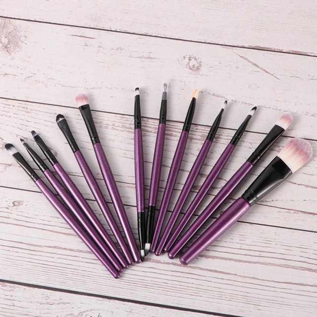 HEALEEP 12pcs cosmetics brush Wooden Handle for Professional Use Makeup Enthusiasts