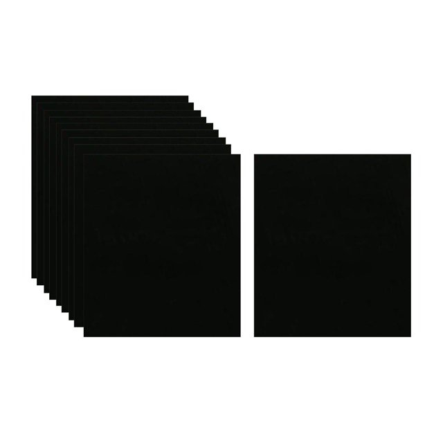 veasfak 10 Pieces Fabric Velvet Sheet Adhesive Craft Making Drawer Black
